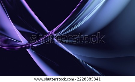 Abstract fluid 3d render holographic iridescent neon curved wave in motion dark background. Gradient design element for banners, backgrounds, wallpapers and covers. Foto d'archivio © 