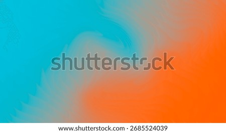 An abstract fluid gradient background blending bright blue and vivid orange, evoking a sense of dynamic energy and smooth, flowing movement for modern design applications.