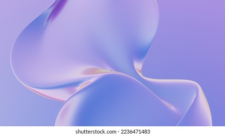 Abstract fluid iridescent holographic neon curved wave in motion colorful background 3d render  Gradient design element for backgrounds  banners  wallpapers  posters   covers 