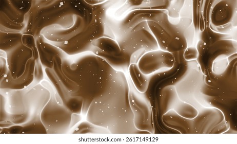 Abstract Fluid Pattern With Vibrant Brown Warm Tones and Textured Highlights