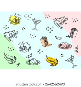abstract food pattern background 01