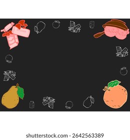 abstract food pattern background 06