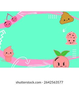 abstract food pattern background 07