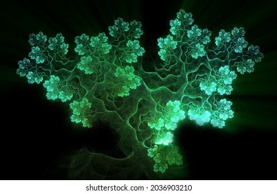 Abstract fractal art background, suggestive of a tree.