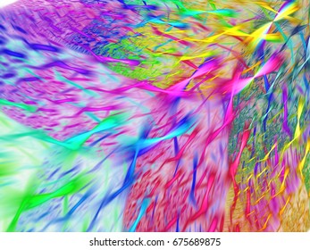 Abstract Fractal Background 3D Rendering