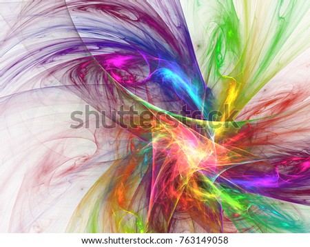 Abstract fractal background 3D rendering