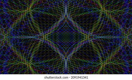 Abstract Fractal Background With Diffraction Pattern.