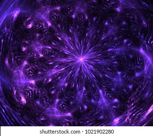 Abstract fractal composition. Magic explosion star with particles, motion illustration.