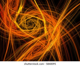 Abstract fractal fire vortex background (computer rendered)
