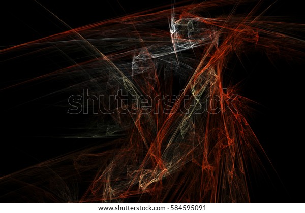 Abstract Fractal Image Phoenix Desktop Wallpaper Stock Illustration