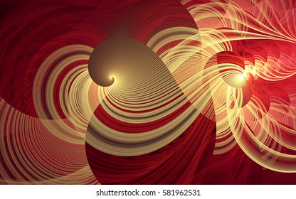 Abstract fractal patterns and shapes. lines and spirals