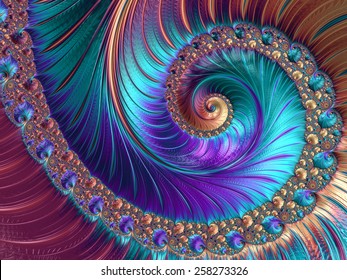 Abstract fractal patterns and shapes. Fractal texture. For Puzzle or Tie prints or other prints.
