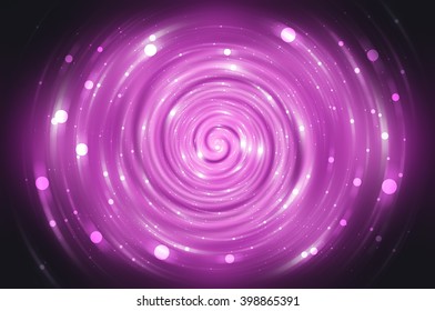 Abstract fractal pink background with crossing circles and ovals. disco lights background.