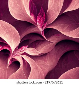 Abstract fushia fractal lines, flower fractal pattern. Abstract Computer generated fractal design, endless pattern. Digital artwork, artistic illustration, high details photo realistic.