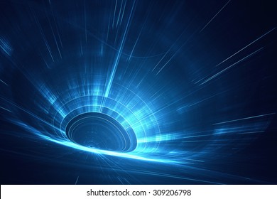 Abstract futuristic 3D speed tunnel warp - Powered by Shutterstock