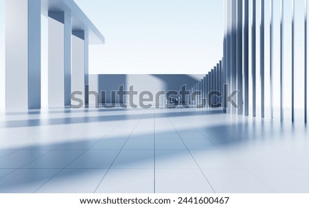 Abstract futuristic architecture, 3d rendering. 3d illustration.