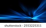 Abstract futuristic background with glowing blue light effect. High speed. Hi-tech. Abstract technology background concept 