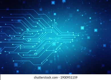 Abstract futuristic circuit board Illustration high computer technology background. Hi-tech digital technology concept.Circuit board pattern for technology background