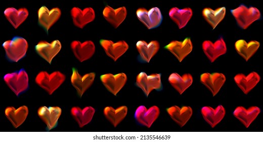 Abstract futuristic cyberpunk glitch distorted hearts on dark background, love passion design for Valentine's Day, Mother's Day or greeting love birthday party card	 - Powered by Shutterstock