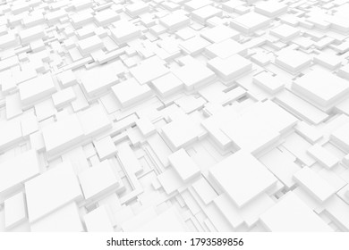 Abstract Futuristic Of Modern Flat Geometric Connection Network.Architecture Interiors Concept Background.3D Illustration And Rendering.