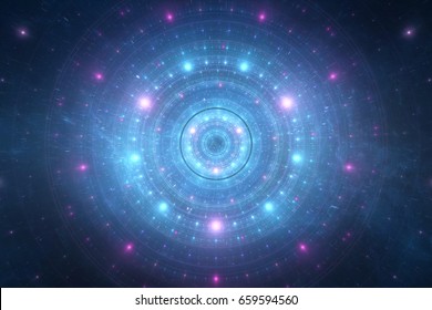 Abstract Futuristic Science Fiction Time And Space Travel Cosmic Background