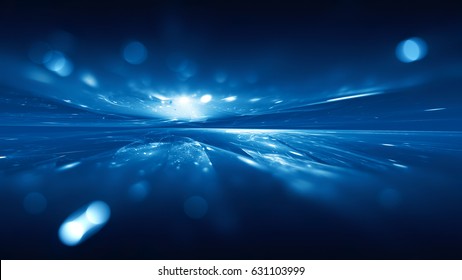 Abstract futuristic technology background with fractal horizon - Powered by Shutterstock