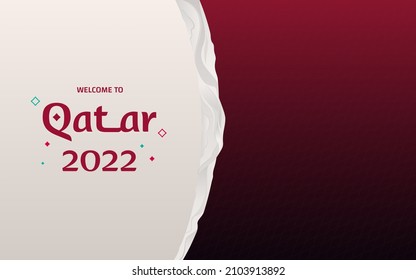 Abstract game trophy, football award banner, world soccer cup, qatar 2022 trends, illustration