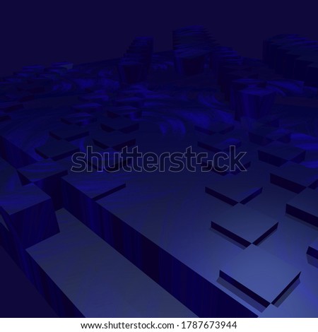 Abstract geometric background with cubes. 3D illustration, 3D visualization.