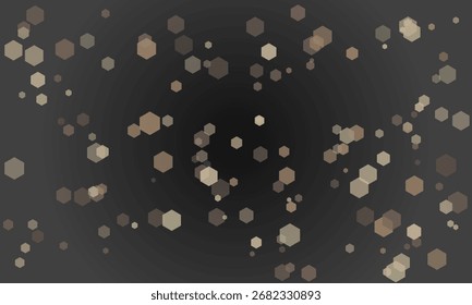 Abstract geometric background with floating hexagons and soft pastel colors