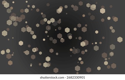 Abstract geometric background with floating hexagons and soft pastel colors