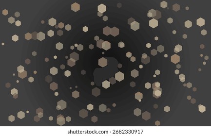Abstract geometric background with floating hexagons and soft pastel colors