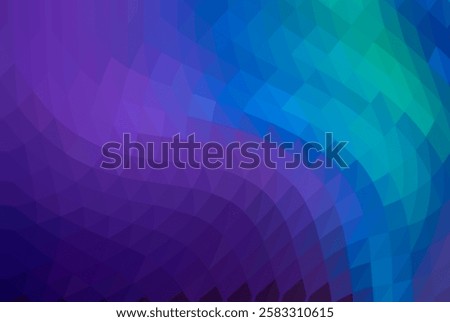 An abstract geometric background with layered triangular patterns creating a dynamic wave-like effect and a smooth gradient transition