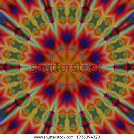 abstract geometric background texture, geometric shape pattern, kaleidoscopic. Mandala color ring poster background
