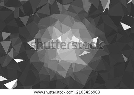 abstract geometric background with triangles. low polygon wallpaper with radial gradient in gray and white
