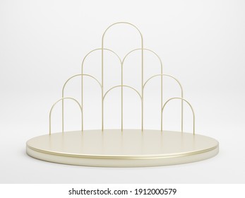Abstract geometric blank empty space minimal product cosmetic advertising luxury cylinder platform podiums stand show display mock up. pastel colour background studio. 3d rendering.