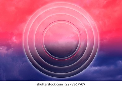 Abstract geometric composition. 3D illustration