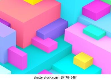 isometric Abstract background colorful