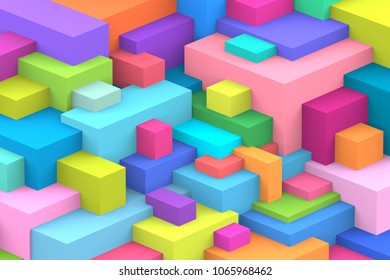 colorful  isometric 3d