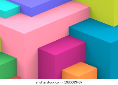 colorful cubic render background