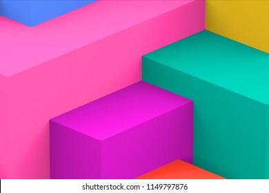  3d colorful isometric