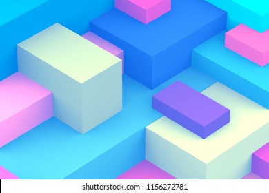 cubic colorful isometric 