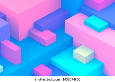colorful Abstract geometric cubic