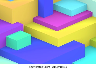 geometric colorful  isometric