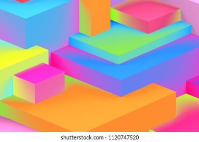 colorful geometric render 