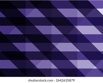 Abstract geometric design showing flat style grid of purple rectangles with diagonal divisions. Modern, minimalistic, digital, pattern, contemporary, structured, vibrant