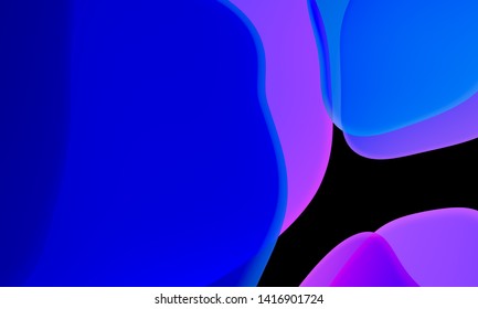 Abstract geometric fluid blue purple color gradient black background  Trendy design graphics used for wallpaper screen tablet   phone  Dark mode 