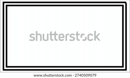 Abstract Geometric Frame Border with Double Line, Blank Space for Text, Minimalist Design Element