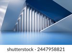 Abstract geometric interior structure, 3d rendering. 3D illustration.