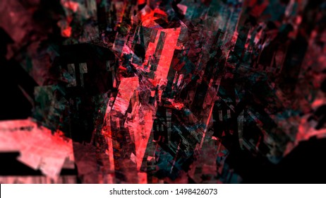 Abstract geometric landscape, colorful  digital painting  - Powered by Shutterstock