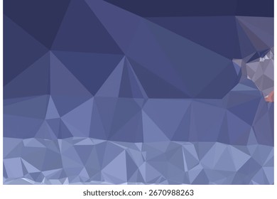 Abstract Geometric Landscape with Polygonal Forms and Subtle Col